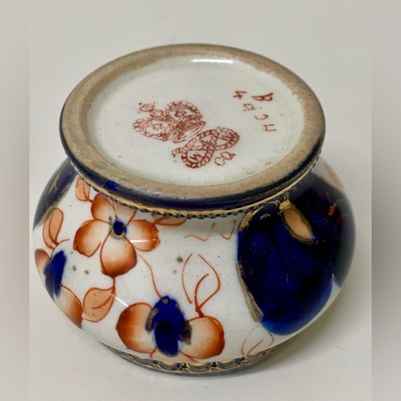 19th Century Antique Gaudy Welsh Unrecorded Pattern Metal Banded Salt Vessel - Picture 6 of 16